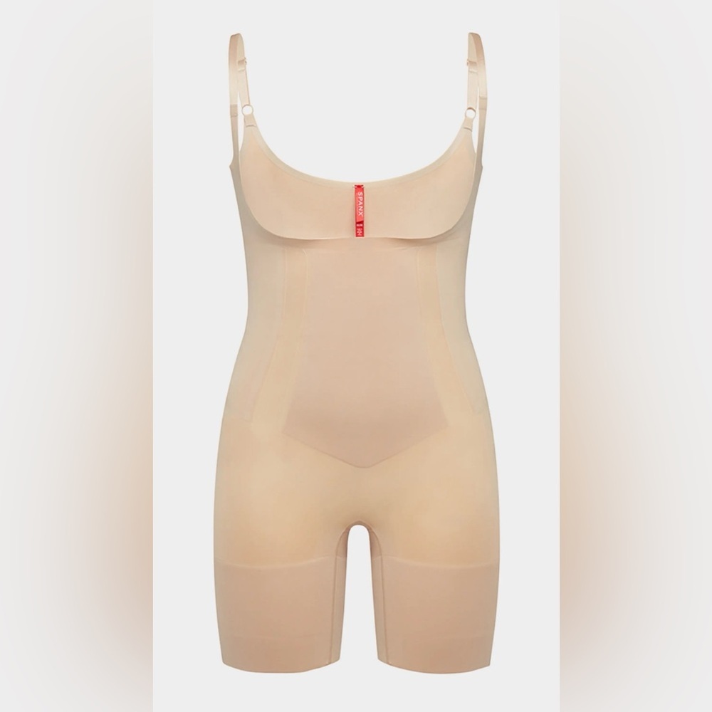 SPANX OnCore Sculpt Open Bust Mid-Thigh Bodysuit Shapewear 3X Nude NWOT